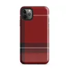 classic red tartan plaid with bold black bands and white pinstripes on a textured crimson background on Glossy Highland Red Plaid Tough Case for iPhone - default view