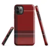 classic red tartan plaid with bold black bands and white pinstripes on a textured crimson background on Glossy Highland Red Plaid Tough Case for iPhone - default view