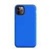 flat solid azure blue with subtle texture variations across the surface on Matte Azure Blue Solid Tough Case for iPhone - default view