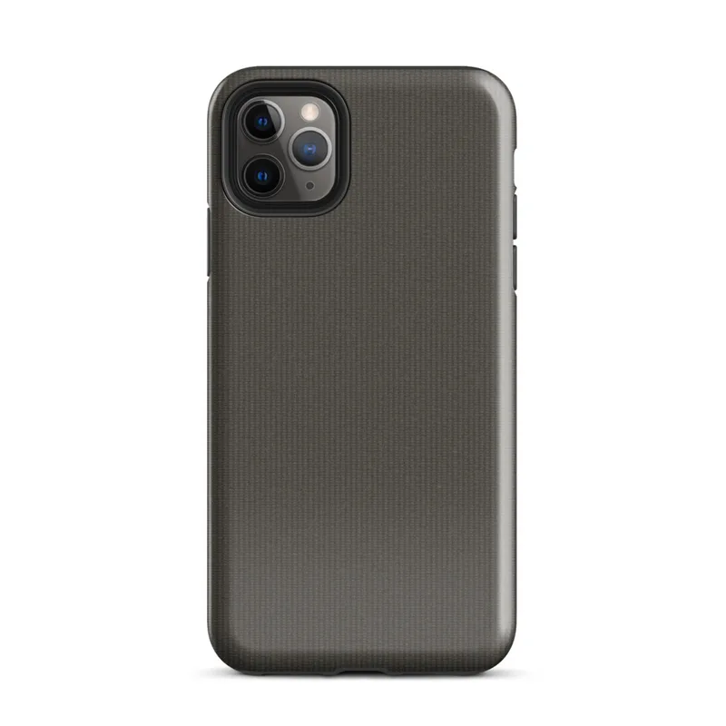 Charcoal Woven Texture Tough Case for iPhone