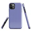 fine checkerboard micro-grid pattern in soft periwinkle and slate blue with subtle distressed flecks throughout on Glossy Periwinkle Pixel Grid Tough Case for iPhone - default view