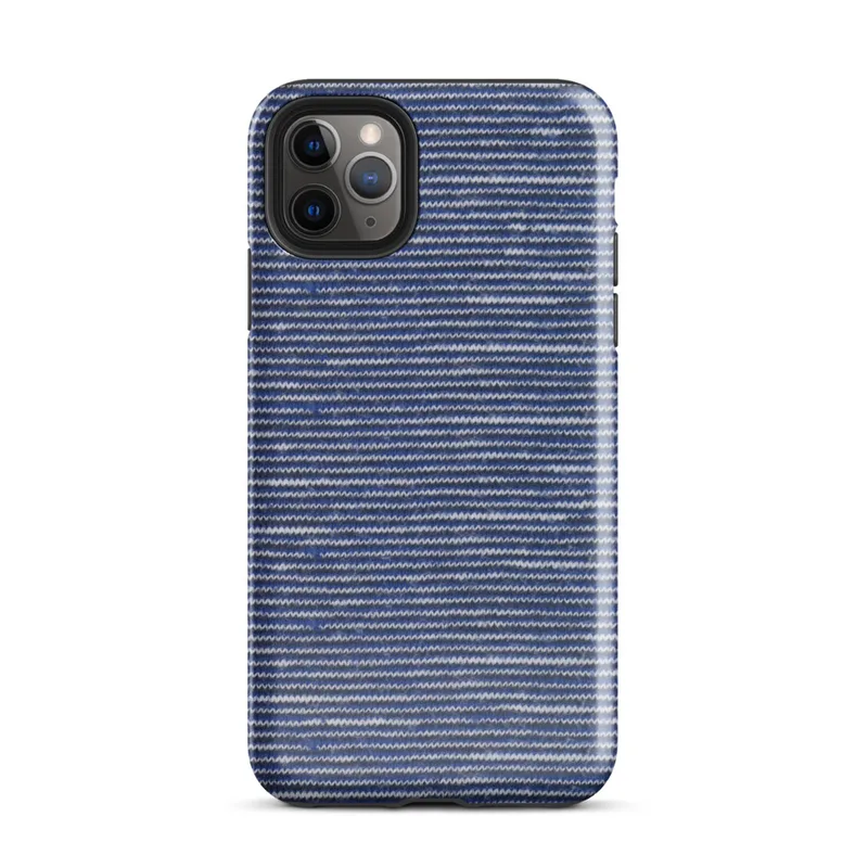 Ocean Stripe Knit Texture Tough Case for iPhone