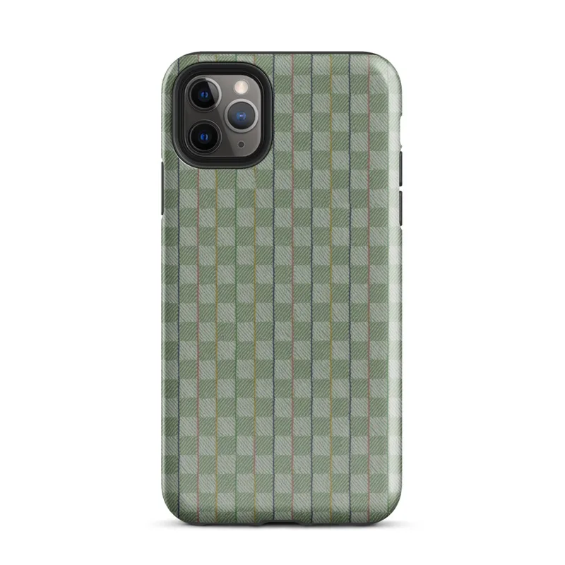 Garden Plaid Stripe Tough Case for iPhone