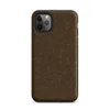 close-up cracked earth texture in deep warm brown with a fine network of lighter tan fissures across the entire surface on Matte Cracked Earth Terrain Tough Case for iPhone - default view