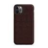 deep oxblood crimson repeating lattice of rounded squares with dot intersections on a near-black background on Matte Dark Crimson Lattice Shield Tough Case for iPhone - default view