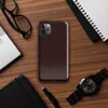 deep oxblood crimson repeating lattice of rounded squares with dot intersections on a near-black background on Glossy Dark Crimson Lattice Shield Tough Case for iPhone - default view
