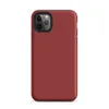 flat solid deep crimson red with no pattern or imagery, rich muted scarlet tone filling the entire surface on Matte Crimson Red Solid Bold Tough Case for iPhone - default view