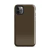 solid deep chocolate brown with subtle matte texture across the entire surface on Glossy Deep Earth Brown Solid Tough Case for iPhone - default view