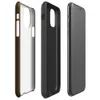 solid deep chocolate brown with subtle matte texture across the entire surface on Glossy Deep Earth Brown Solid Tough Case for iPhone - default view