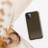 solid deep chocolate brown with subtle matte texture across the entire surface on Glossy Deep Earth Brown Solid Tough Case for iPhone - default view