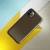 solid deep chocolate brown with subtle matte texture across the entire surface on Glossy Deep Earth Brown Solid Tough Case for iPhone - default view
