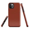 deep crimson-red surface with a subtle crackled mosaic texture, uniform tone-on-tone pattern on a rich scarlet background on Glossy Crimson Ember Tough Case for iPhone - default view
