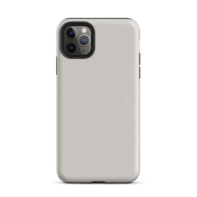 solid warm gray surface with subtle tonal texture variation across a smooth matte finish on Matte Classic Warm Gray Minimal Tough Case for iPhone - default view