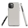 solid warm gray surface with subtle tonal texture variation across a smooth matte finish on Glossy Classic Warm Gray Minimal Tough Case for iPhone - default view