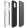 solid warm gray surface with subtle tonal texture variation across a smooth matte finish on Glossy Classic Warm Gray Minimal Tough Case for iPhone - default view