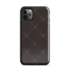 deep espresso brown quilted leather pattern with diagonal diamond grid and double-stitch lines at each intersection on Glossy Dark Diamond Stitch Tough Case for iPhone - default view