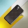 deep espresso brown quilted leather pattern with diagonal diamond grid and double-stitch lines at each intersection on Glossy Dark Diamond Stitch Tough Case for iPhone - default view