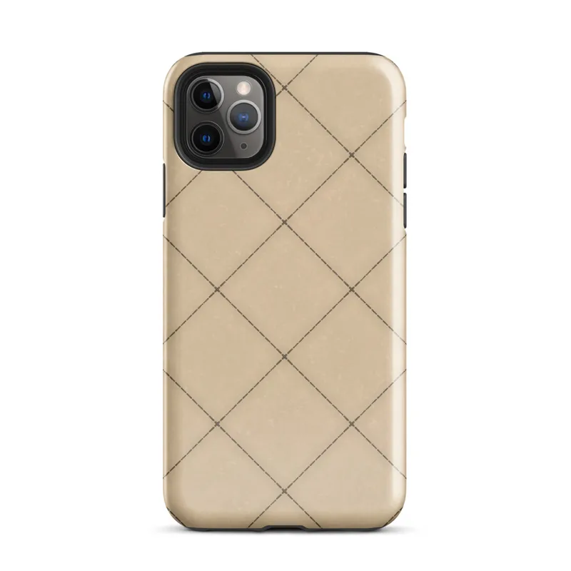 Stone Tile Diamond Grid Tough Case for iPhone