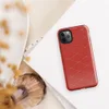 repeating diamond lattice with white stitched grid lines on a deep textured crimson red background on Glossy Red Diamond Grid Tough Case for iPhone - default view