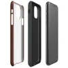 solid deep cognac brown with a warm, matte finish and no additional markings or patterns on Glossy Rich Cognac Solid Tough Case for iPhone - default view