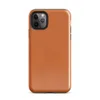solid flat burnt orange in a warm earthy tone with subtle texture variation across the surface on Glossy Burnt Orange Solid Classic Tough Case for iPhone - default view