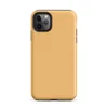 flat solid warm golden apricot color with a smooth matte paper-like texture and subtle natural fiber grain on Matte Golden Hour Minimal Tough Case for iPhone - default view