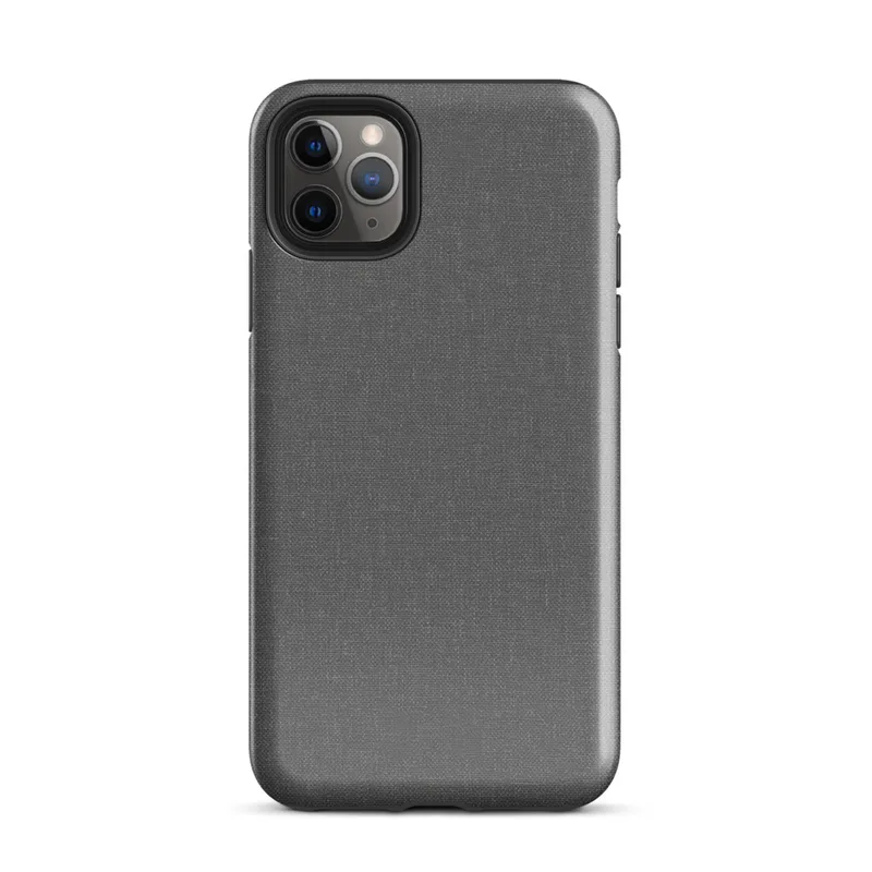 Slate Linen Texture Tough Case for iPhone