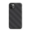 Matte Carbon Weave Armor Tough Case for iPhone — seamless dark carbon fiber weave pattern with interlocking diagonal bands