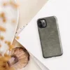 Glossy Woven Earth Texture Tough Case for iPhone — tightly woven horizontal fiber texture in layered olive, taupe