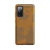 torn and peeling kraft paper revealing corrugated cardboard fluting beneath, warm amber and taupe tones with ragged irregular edges on Matte Worn Cardboard World Tough Case for Samsung - default - Front view