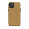 smooth golden ochre surface with soft brushed texture and subtle warm tonal variations resembling windswept sand dunes on Matte Golden Sand Dune MagSafe Tough Case for iPhone - default - Front view