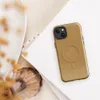 smooth golden ochre surface with soft brushed texture and subtle warm tonal variations resembling windswept sand dunes on Glossy Golden Sand Dune MagSafe Tough Case for iPhone - default - Front view