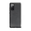 Glossy Steel Knit Armor Tough Case for Samsung — dense interlocking chevron knit pattern in steel grey with scattered deep