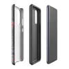 Glossy Circuit Warfare Armor Tough Case for Samsung — densely packed mechanical circuit board panels in dark steel gray