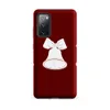 Matte Triple Bells Holiday Cheer Tough Case for Samsung — three white Christmas bells with ribbon bows arranged in a row