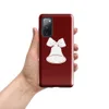 Glossy Triple Bells Holiday Cheer Tough Case for Samsung — three white Christmas bells with ribbon bows arranged in a row