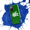 Glossy Triple Poinsettia Holiday Tough Case for Samsung — three white poinsettia blooms with detailed leaf silhouettes