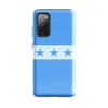 Glossy Blue Skies Seven Stars Tough Case for Samsung — seven blue five-pointed stars aligned in a row on a white horizontal