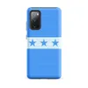 Matte Blue Skies Seven Stars Tough Case for Samsung — seven blue five-pointed stars aligned in a row on a white horizontal