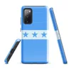Glossy Blue Skies Seven Stars Tough Case for Samsung — seven blue five-pointed stars aligned in a row on a white horizontal