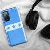 Glossy Blue Skies Seven Stars Tough Case for Samsung — seven blue five-pointed stars aligned in a row on a white horizontal