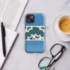 Glossy Arctic Fracture Bold MagSafe Tough Case for iPhone — jagged cracked ice pattern in deep teal and cream