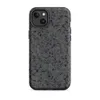 Matte Steel Mesh Armor MagSafe Tough Case for iPhone — close-up seamless chainmail texture in dark charcoal and silver tones