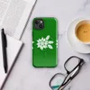 Glossy Winter Poinsettia Trio MagSafe Tough Case for iPhone — three white poinsettia flower silhouettes with detailed leaf