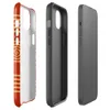 Glossy Ancient Waves Gold Spiral MagSafe Tough Case for iPhone — repeating golden spiral circles and wavy parallel lines