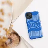 Glossy Ocean Waves Coastal Serenity MagSafe Tough Case for iPhone — white parallel wave lines and spiral wave crests