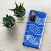 Glossy Ocean Waves Nautical Tough Case for Samsung — white multi-line rolling ocean waves and spiral curl crests repeating