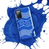 Glossy Ocean Waves Nautical Tough Case for Samsung — white multi-line rolling ocean waves and spiral curl crests repeating