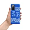 Glossy Ocean Waves Nautical Tough Case for Samsung — white multi-line rolling ocean waves and spiral curl crests repeating