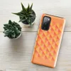 Glossy Warm Geometry Sunset Grid Tough Case for Samsung — tessellating triangles in coral red, golden yellow, and soft peach